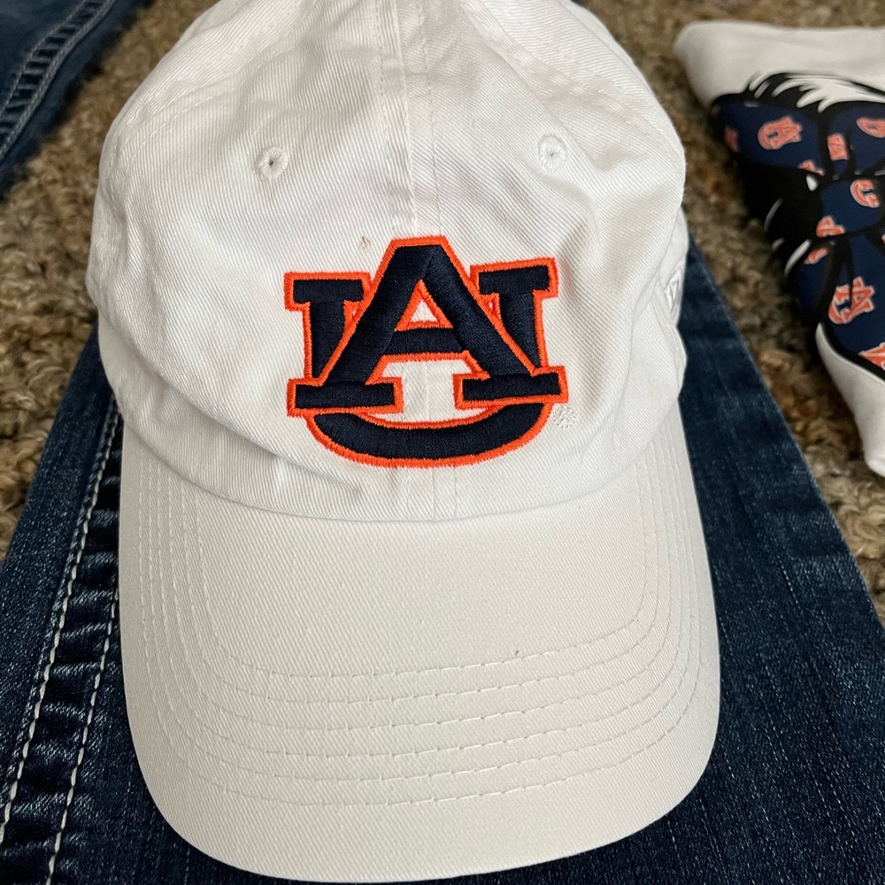 Top of the World White Cap with Auburn Emblem